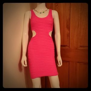 Bebe hot pink (spandex material) dress